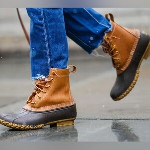 L.L. Bean Men’s  Brown and Tan Ankle Booties